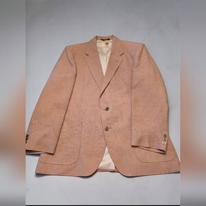 Vintage 70s Farah Hopsack Blazer - Heathered Rose Pink - Men's 44R (Fits 42R)"